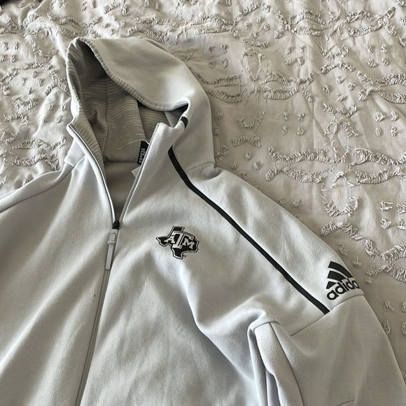 Adidas Texas A&M University Zip Up Hoodie, Gray, Size XL - Picture 2 of 9